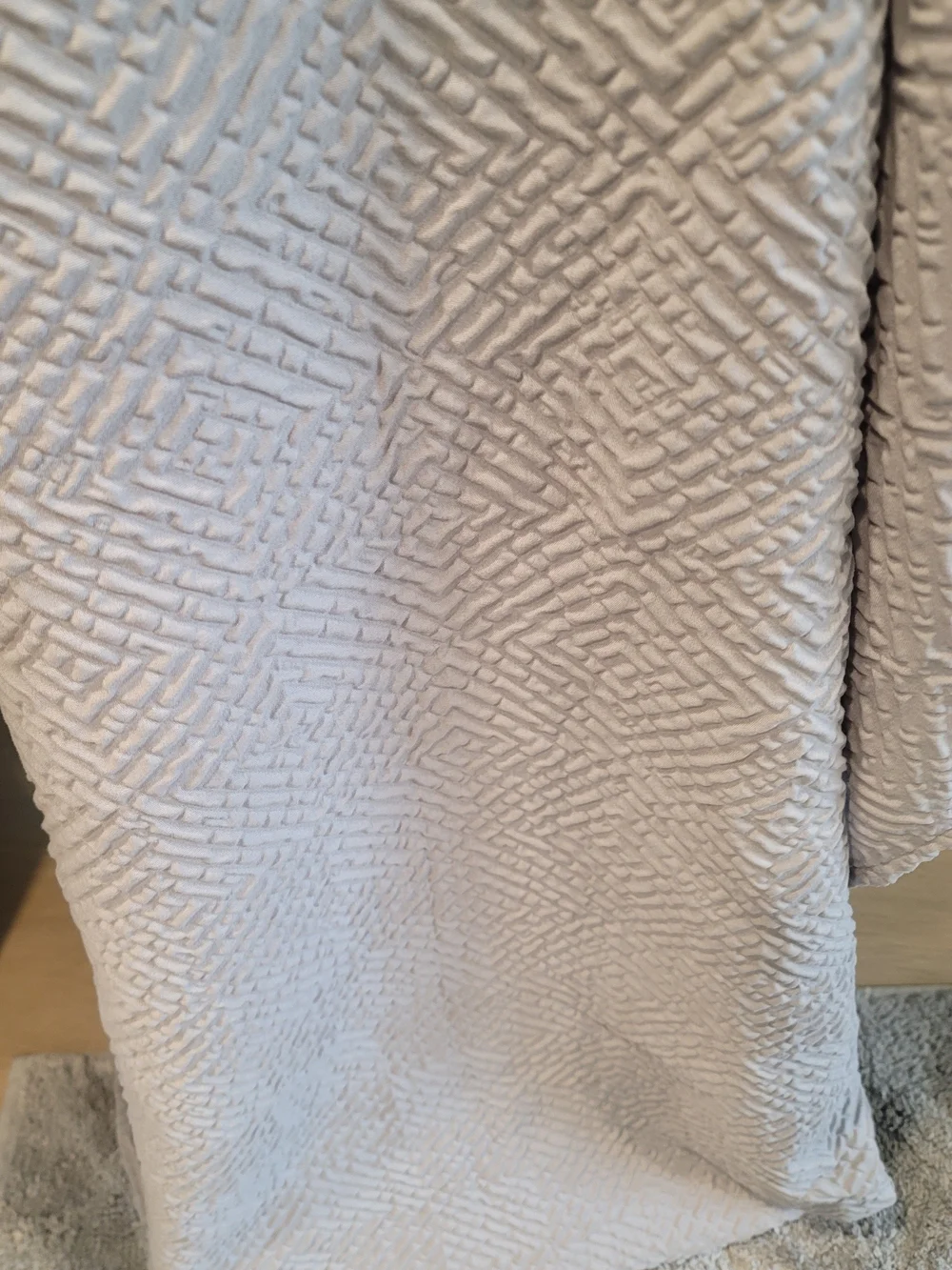 $14 FIRM FIRM- Bundle Of 3-Soft Gray Shower Curtain 2 pc Bath Rug Set